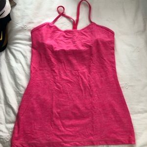 Lululemon Power Y tank in heathered pink size 8